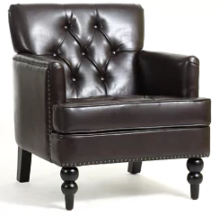 christopher knight home malone leather club chair