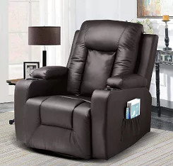 comhoma pu leather recliner chair