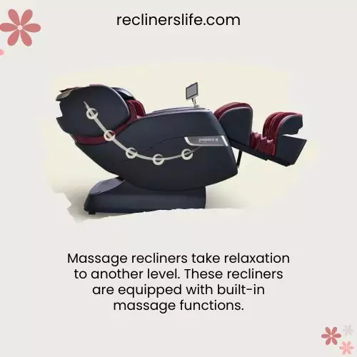 built in massage recliner