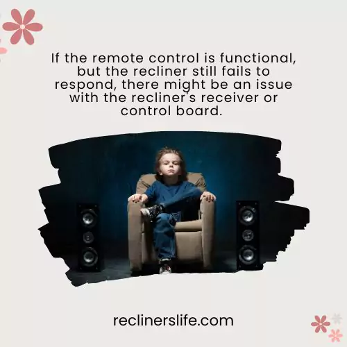 recliner remote control not working