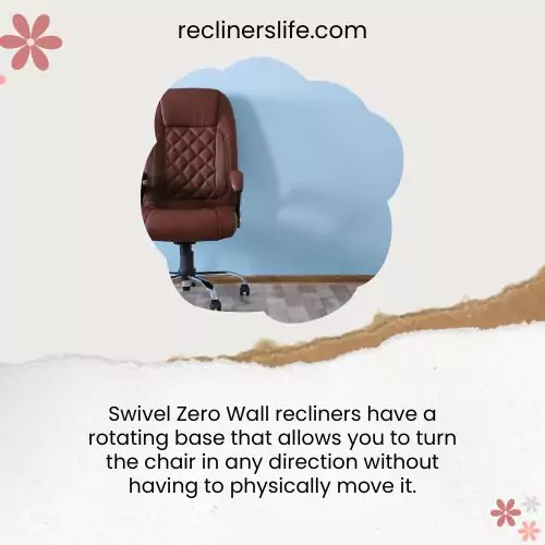swivel zero wall recliner