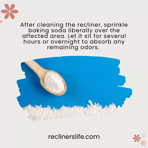 to remove odors from a recliner sprinkle baking soda
