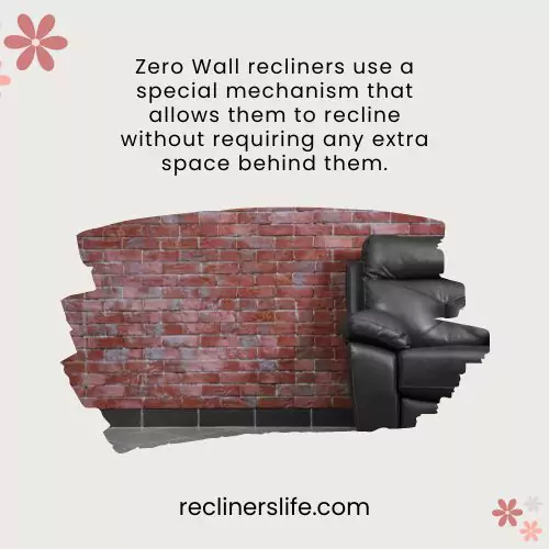 zero wall recliners use special mechanism